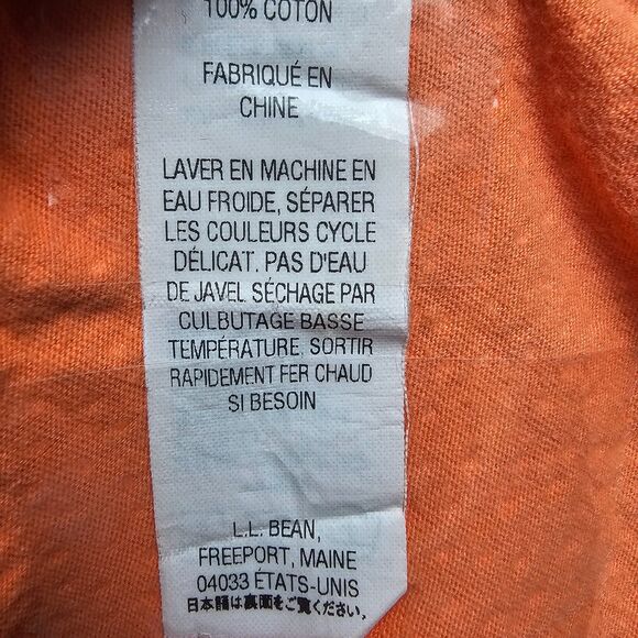 L.L.Bean Short/Long-Sleeve Blouse Coral/Orange Women's Size Large - Picture 7 of 13